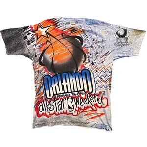 Magic Johnson 1992 NBA All Star Weekend Orlando Event Series Art T Shirt XL 90s